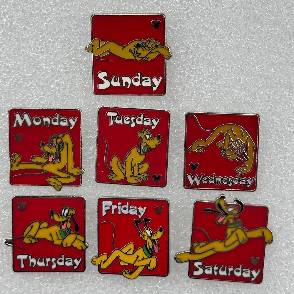 Disney Hidden Mickey Days of the Week PLUTO 2013 COMPLETE SET OF 7 PP #170456